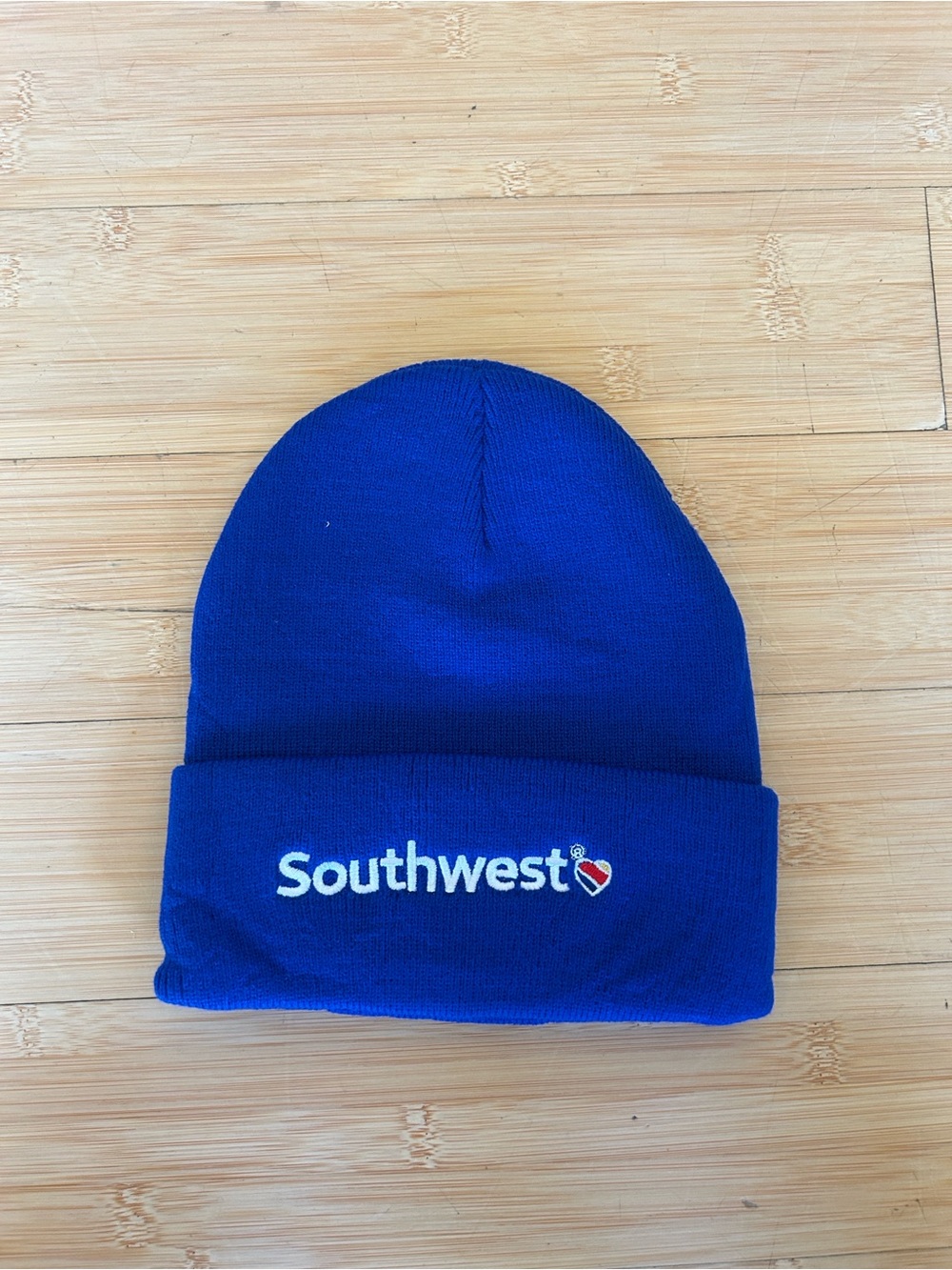Southwest Blue Knit Beanie Hat